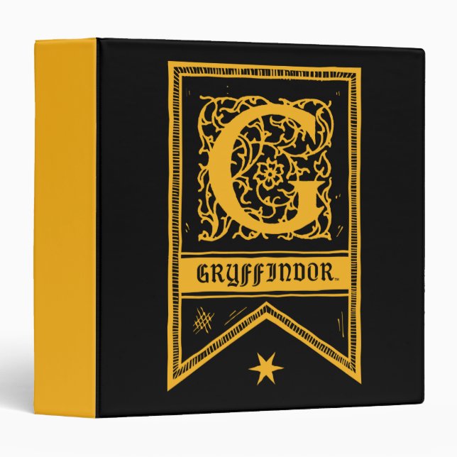 Harry Potter | Gryffindor Monogram Banner Binder (Front/Spine)