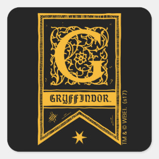 Harry Potter | Gryffindor Monogram Banner Square Sticker