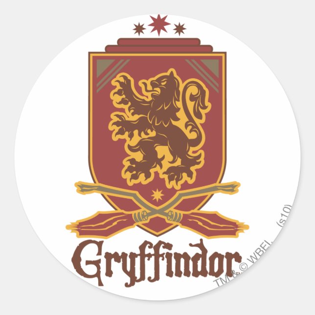 Harry Potter | Gryffindor QUIDDITCH™  Badge Classic Round Sticker (Front)
