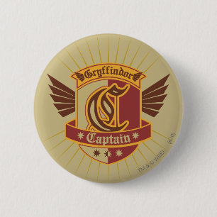 Harry Potter   Gryffindor QUIDDITCH� Captain Emble 2 Inch Round Button