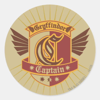 Harry Potter | Gryffindor QUIDDITCH� Captain Emble Classic Round Sticker