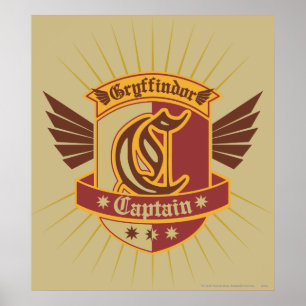 Harry Potter Gryffindor QUIDDITCH� Captain Emble Poster