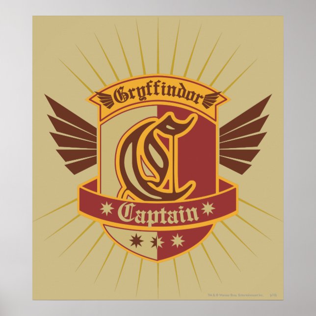 Harry Potter | Gryffindor QUIDDITCH� Captain Emble Poster (Front)