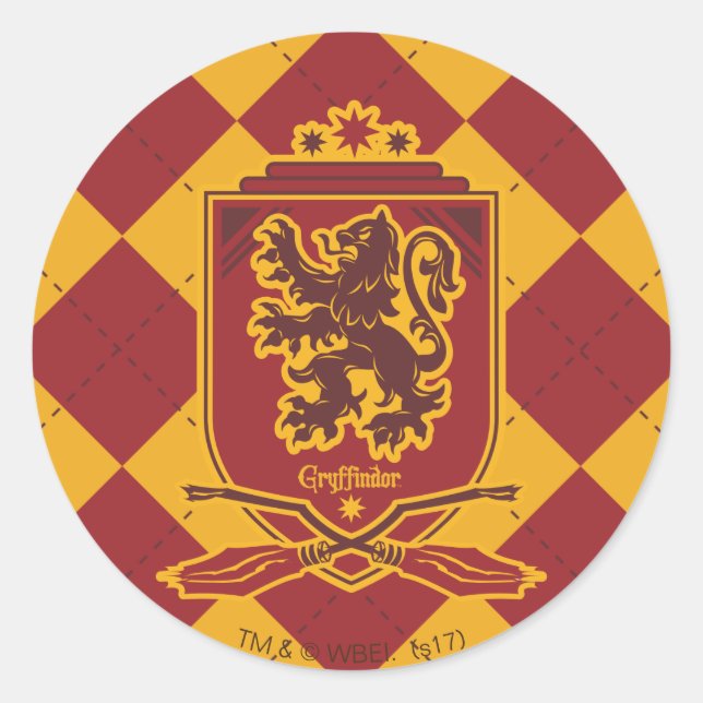 Harry Potter | Gryffindor QUIDDITCH™  Crest Classic Round Sticker (Front)