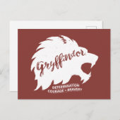 Harry Potter | GRYFFINDOR™ Silhouette Typography Postcard (Front/Back)