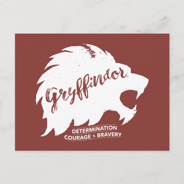Harry Potter | GRYFFINDOR™ Silhouette Typography Postcard (Front)