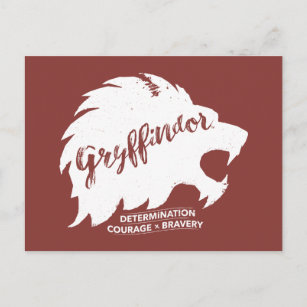 Harry Potter   GRYFFINDOR™ Silhouette Typography Postcard