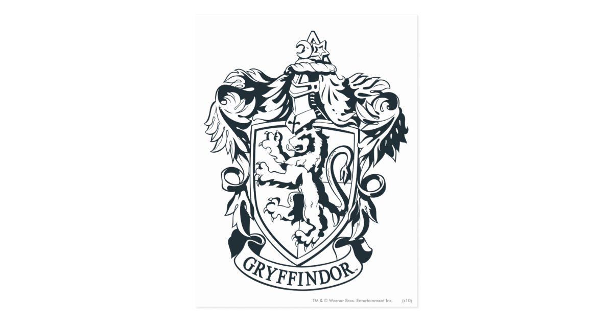 Harry Potter Gryffindor Stencil Sketch Postcard Zazzle Ca If you're a fan of harry potter and are looking for harry potter drawing ideas and references, i've famous people :: harry potter gryffindor stencil sketch postcard zazzle ca