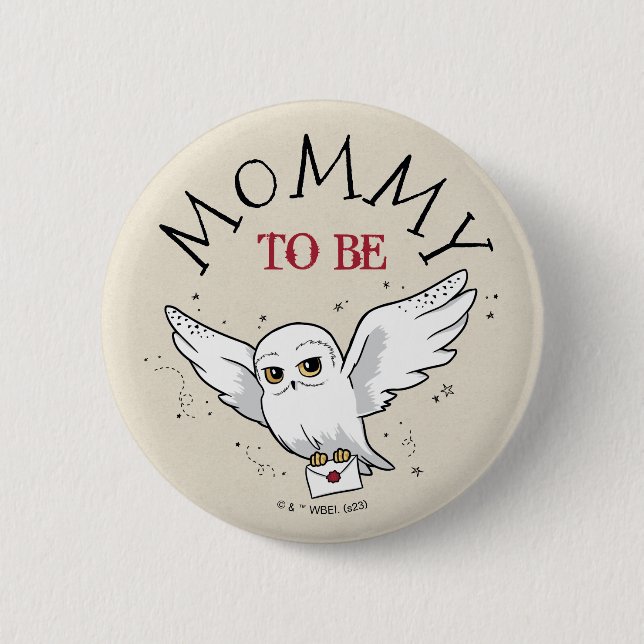 Harry Potter | Hedwig Baby Shower Mommy To Be 2 Inch Round Button (Front)