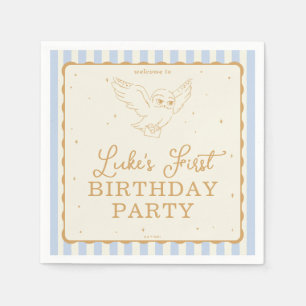 Harry Potter Hedwig Blue Magical Birthday Napkin