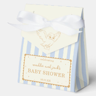 Harry Potter Hedwig Blue Stripe Baby Shower Favor Box