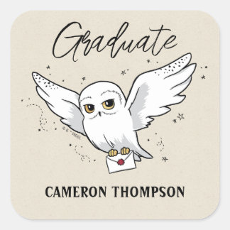 Harry Potter | Hedwig Graduation Square Sticker