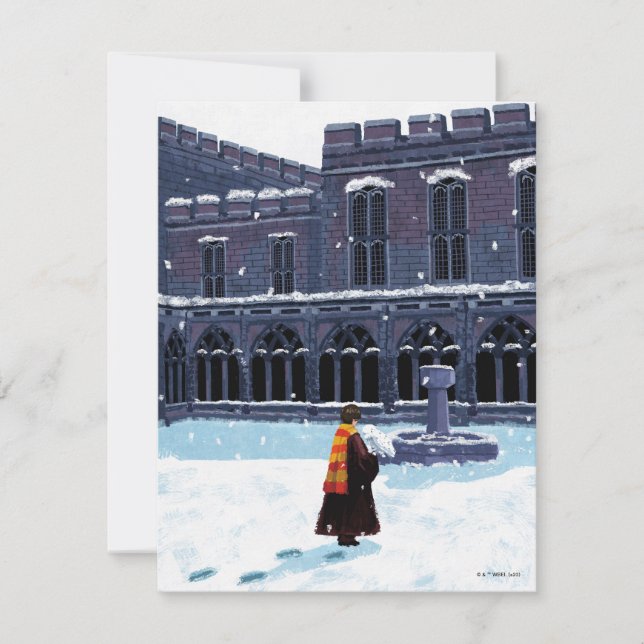 HARRY POTTER™ & Hedwig in HOGWARTS™ Courtyard Card (Front)