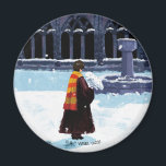 HARRY POTTER™ & Hedwig in HOGWARTS™ Courtyard Magnet<br><div class="desc">Check out this dreamy illustration of Harry with his owl Hedwig in the courtyard at Hogwarts!</div>
