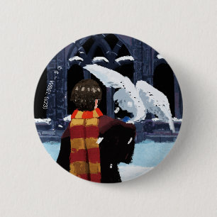 HARRY POTTER™ & Hedwig in the Snow 2 Inch Round Button