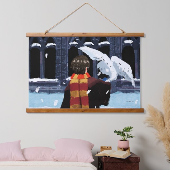 HARRY POTTER™ & Hedwig in the Snow Hanging Tapestry (Bedroom)