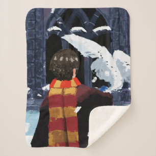 HARRY POTTER™ & Hedwig in the Snow Sherpa Blanket