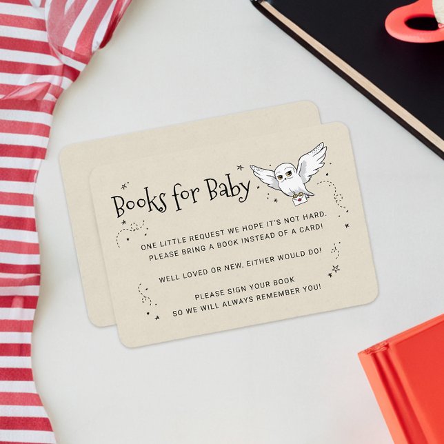 Harry Potter | Hedwig - Invitation Livres pour Béb (Card on table)