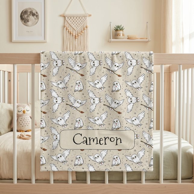 Harry Potter | Hedwig Pattern - Baby Shower Fleece Blanket (Creator Uploaded)