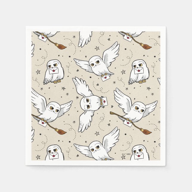 Harry Potter | Hedwig Pattern - Baby Shower Napkin (Front)