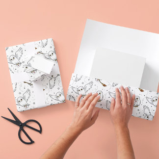 Harry Potter | Hedwig Pattern - Baby Shower Wrappi Wrapping Paper Sheet