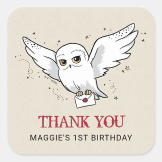 Harry Potter | Hedwig Special Delivery Birthday Square Sticker