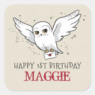 Harry Potter | Hedwig Special Delivery Birthday Square Sticker