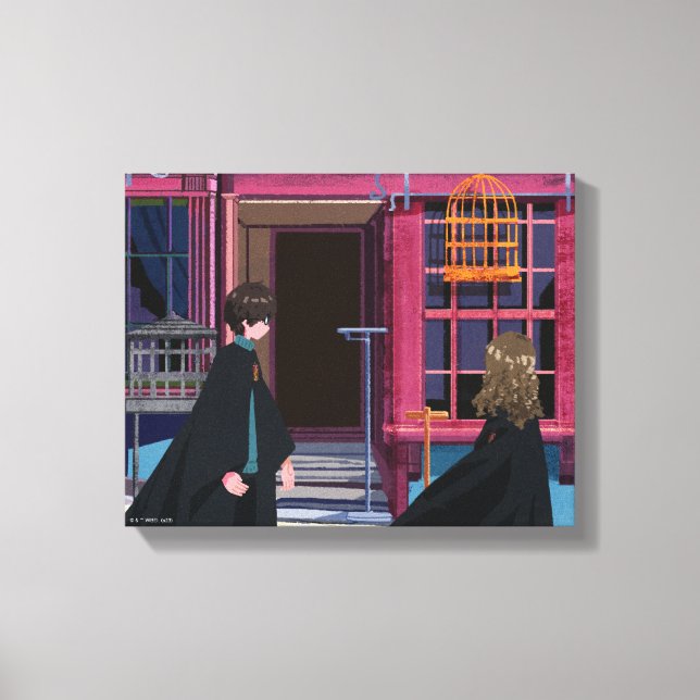 HARRY POTTER™ & Hermione at Eeylops Owl Emporium Canvas Print (Front)