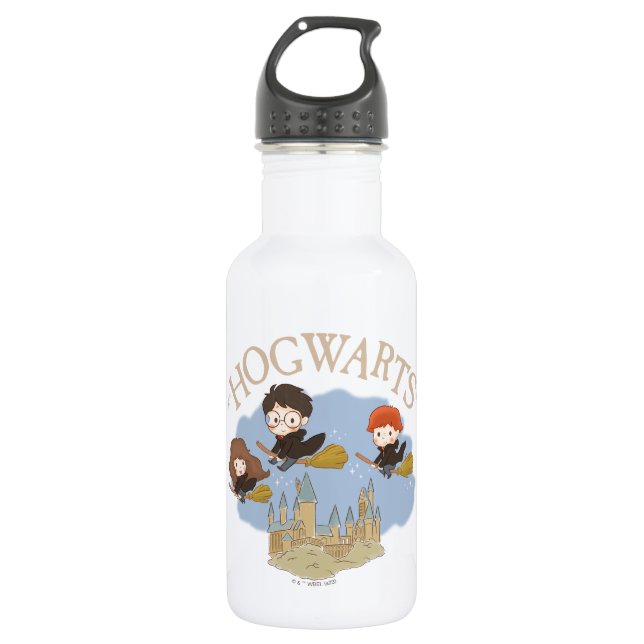 HARRY POTTER™, Hermione, & Ron Fly Over HOGWARTS™ 532 Ml Water Bottle (Front)