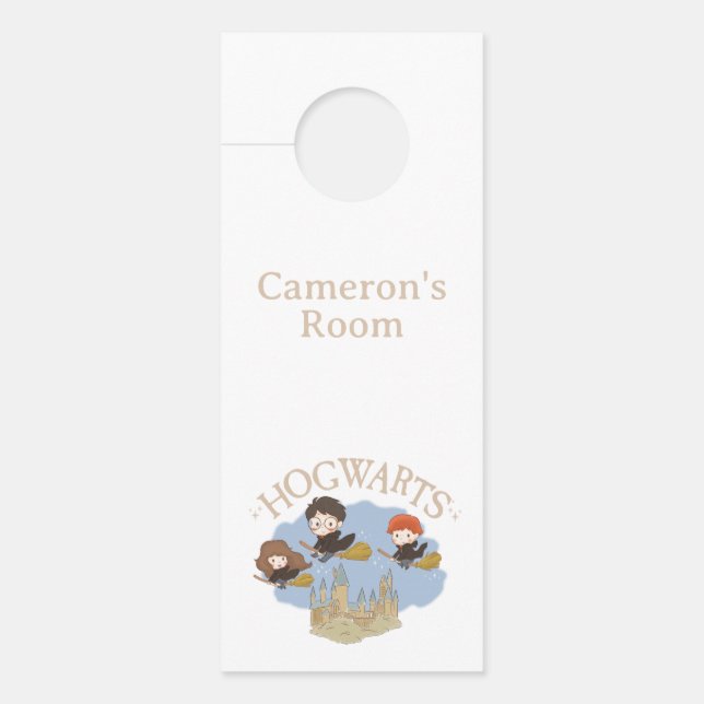 HARRY POTTER™, Hermione, & Ron Fly Over HOGWARTS™ Door Hanger (Front)