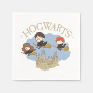 HARRY POTTER™, Hermione, & Ron Fly Over HOGWARTS™ Napkin