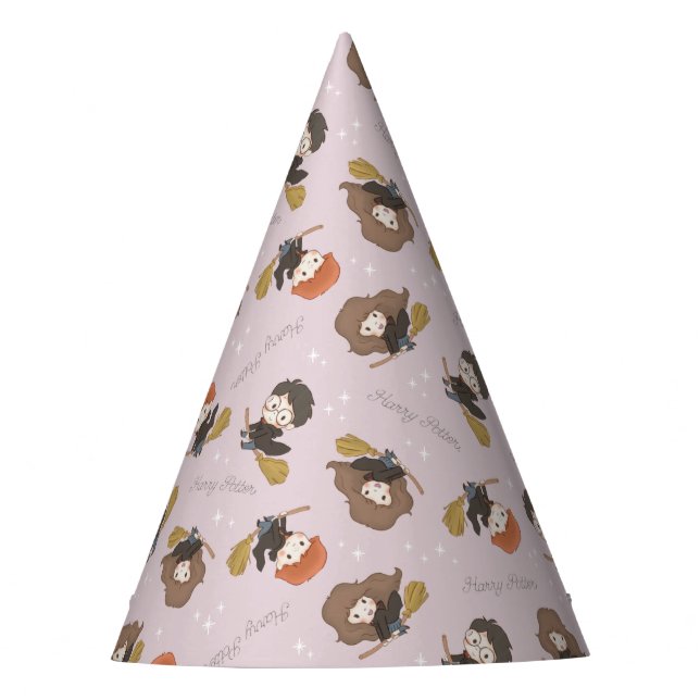 HARRY POTTER™, Hermione, & Ron Flying Pattern Party Hat (Front)