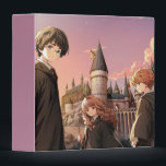HARRY POTTER™ Hermione & Ron HOGWARTS™ Anime Scene Binder<br><div class="desc">Step into the wizarding world with this stunning illustration featuring Harry Potter™, Hermione Granger, and Ron Weasley standing before the majestic towers of Hogwarts™ at sunset. Bathed in warm golden light and soft twilight hues, the trio stands ready for whatever magical adventure awaits. With wands in hand and Hogwarts rising...</div>