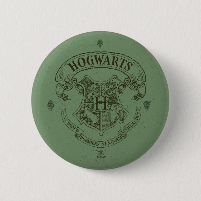 Harry Potter | Hogwarts Banner Crest 2 Inch Round Button (Front)