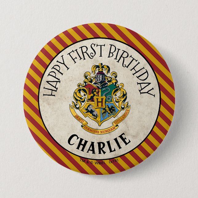 Harry Potter | Hogwarts Birthday 3 Inch Round Button (Front)