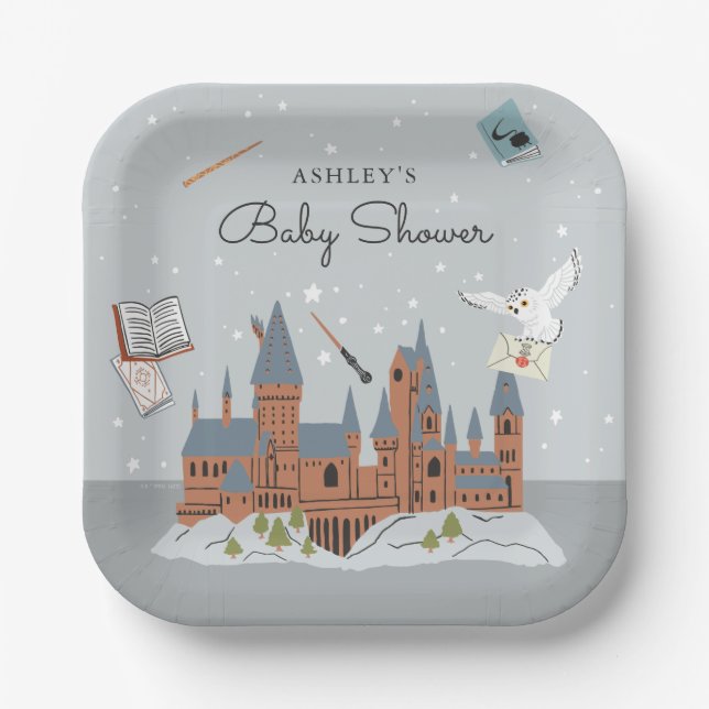 Harry Potter | Hogwarts Castle Baby Shower Paper Plate (Front)