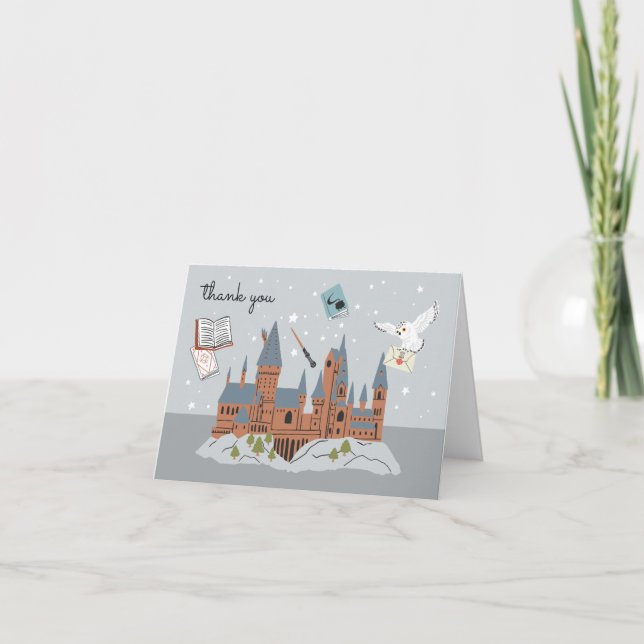Harry Potter Hogwarts Castle Baby Shower Thank You (Front)