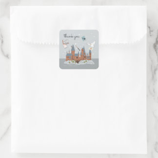 Harry Potter Hogwarts Castle Baby Shower Thank You Square Sticker