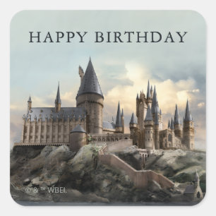 Harry Potter Hogwarts Castle Daytime Square Sticker