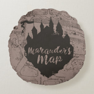 Harry Potter   HOGWARTS™ Castle Marauder's Map Round Pillow