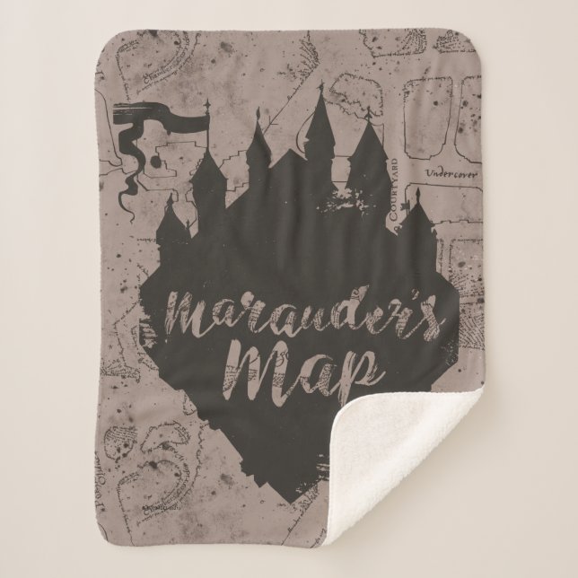 Harry Potter | HOGWARTS™ Castle Marauder's Map Sherpa Blanket (Front)
