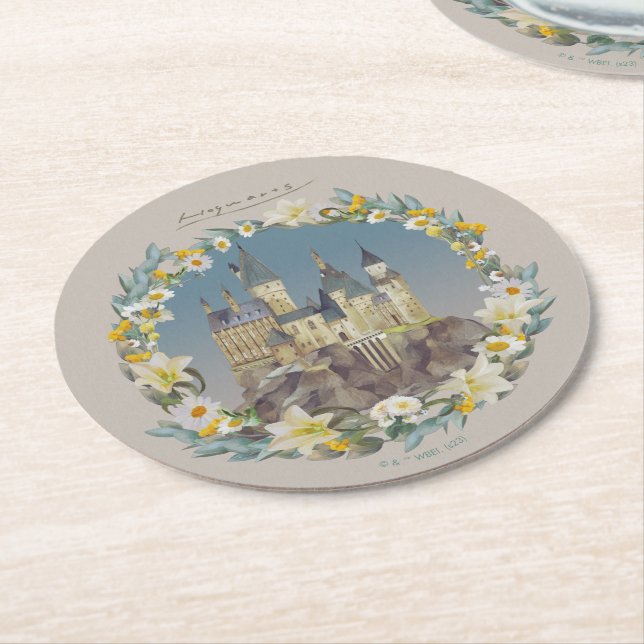 HARRY POTTER™ | HOGWARTS™ CASTLE ROUND PAPER COASTER (Angled)