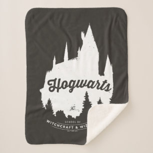 Harry Potter HOGWARTS™ Castle Typography Sherpa Blanket