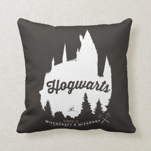 Harry Potter   HOGWARTS™ Castle Typography Throw Pillow