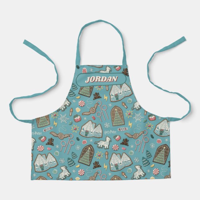HARRY POTTER™ HOGWARTS™ Christmas Cookie Pattern Apron (Front)