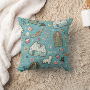 HARRY POTTER™ HOGWARTS™ Christmas Cookie Pattern Throw Pillow