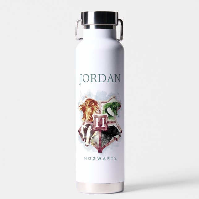 Harry Potter | HOGWARTS™ Crest | Add Your Name Water Bottle (Front)