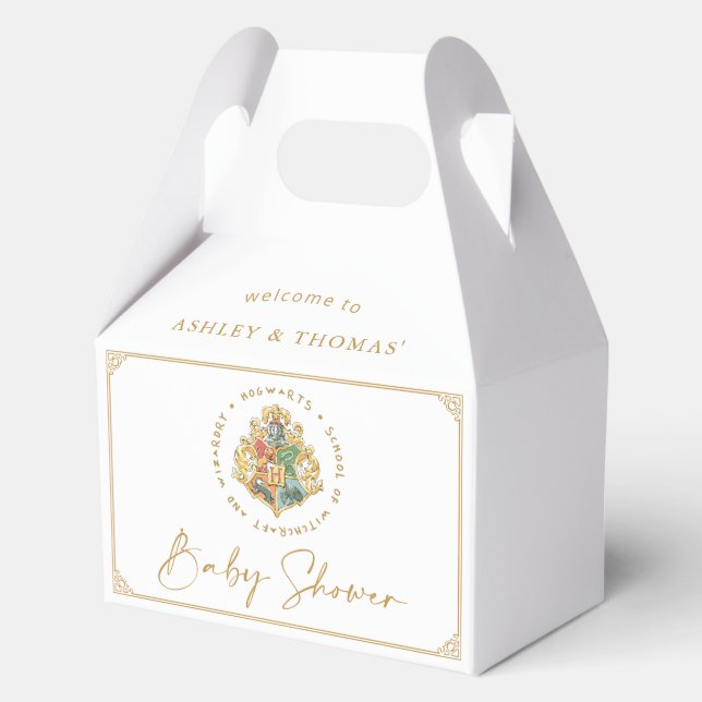 Harry Potter | Hogwarts Crest Baby Shower Favor Box (Front)