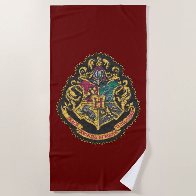 Harry Potter | Hogwarts Crest Beach Towel (Front)