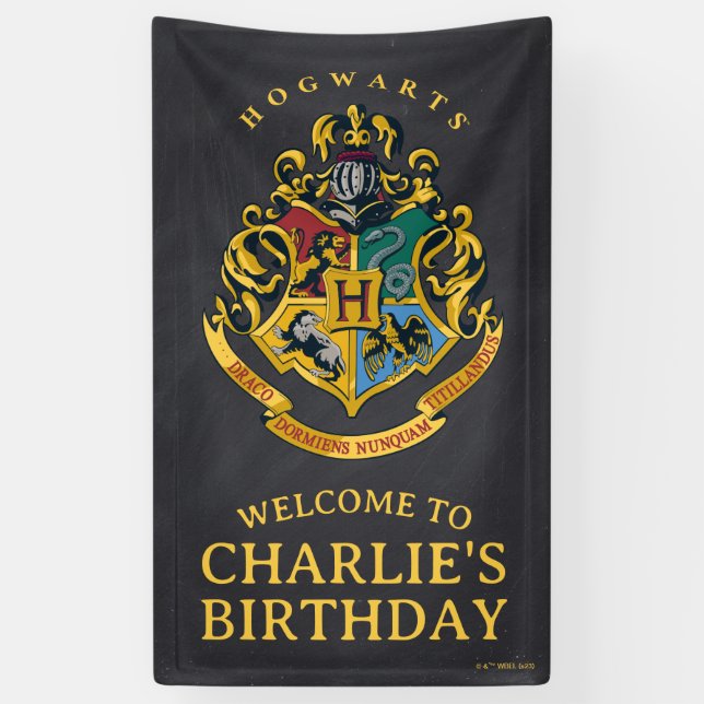 Harry Potter Hogwarts Crest Birthday  Banner (Vertical)